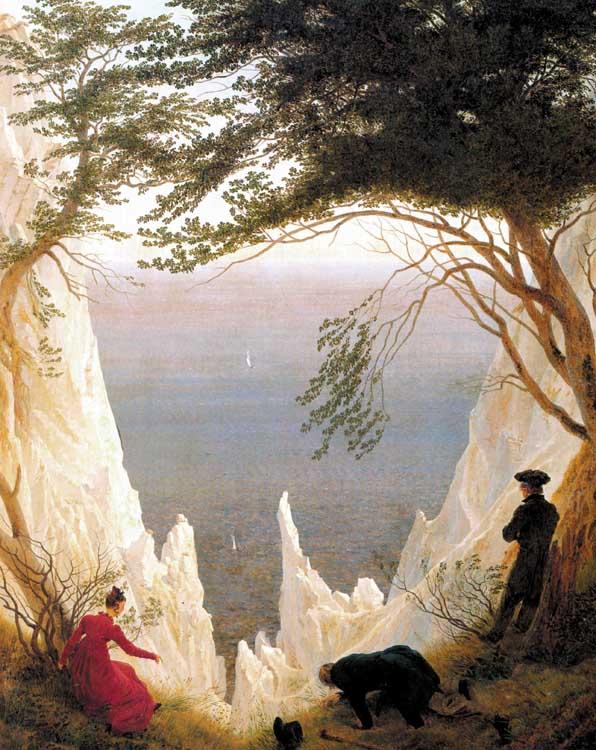 Chalk Cliffs on Rugen,Caspar David Friedrich,50x40cm
