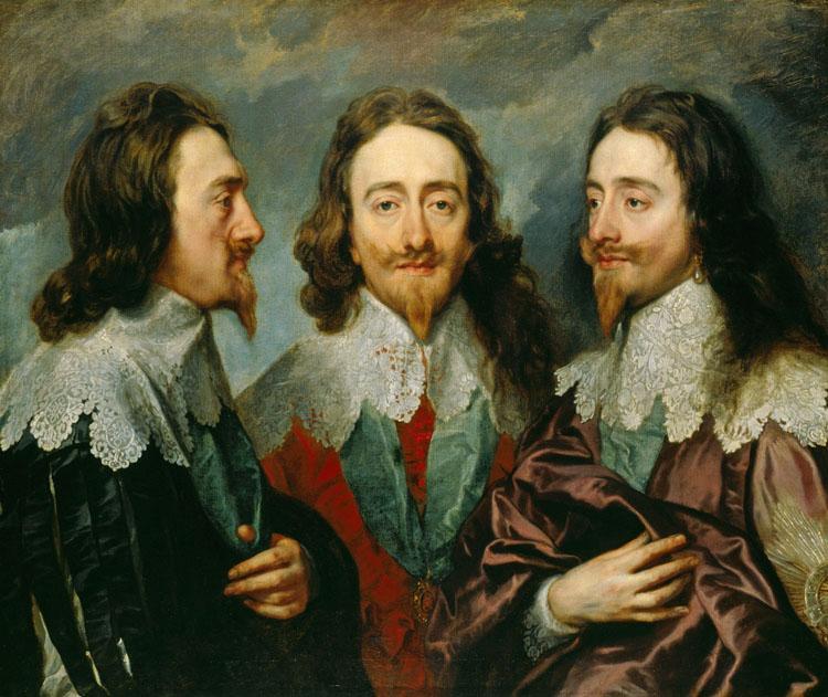 Charles I in Three Positions,Anthony Van Dyck,60x50cm