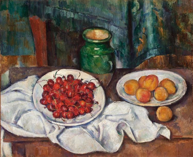 Cherries and Peaches,Paul Cezanne,50x61cm