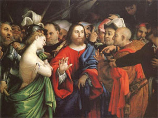 Christ and the Woman Taken in Adultery, Lorenzo Lotto