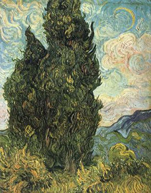 Cypresses,Vincent Van Gogh,60x50cm
