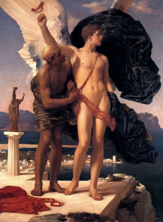 Daedalus and Icarus,Lord Frederic Leighton,50x40cm