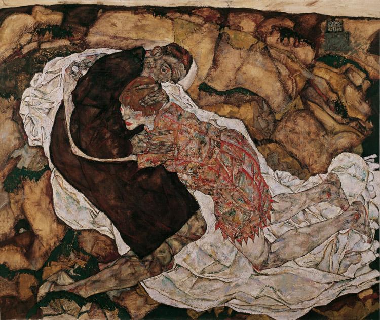 Death and Maiden,Egon Schiele,60x50cm