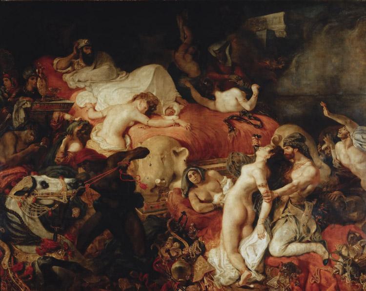 Death of Sardanapalus,Eugene Delacroix,50x40cm