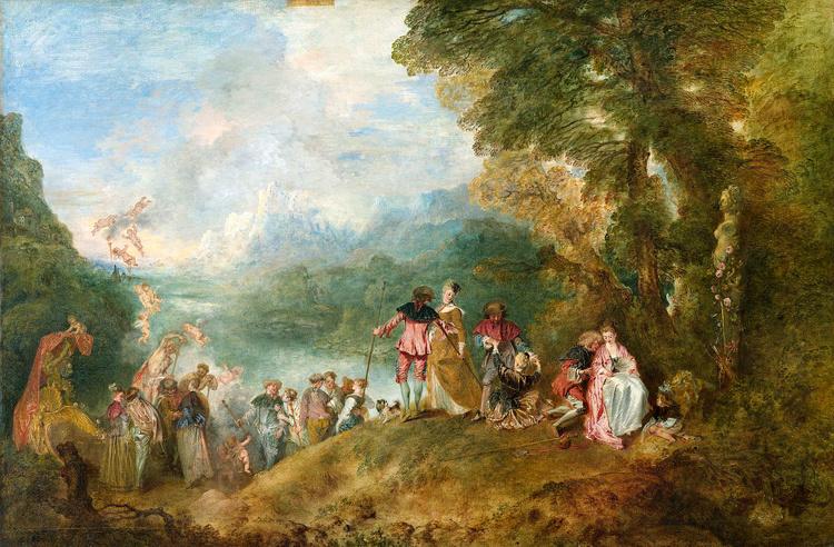 Embarkation from Cythera,Jean-Antoine Watteau,60x40cm