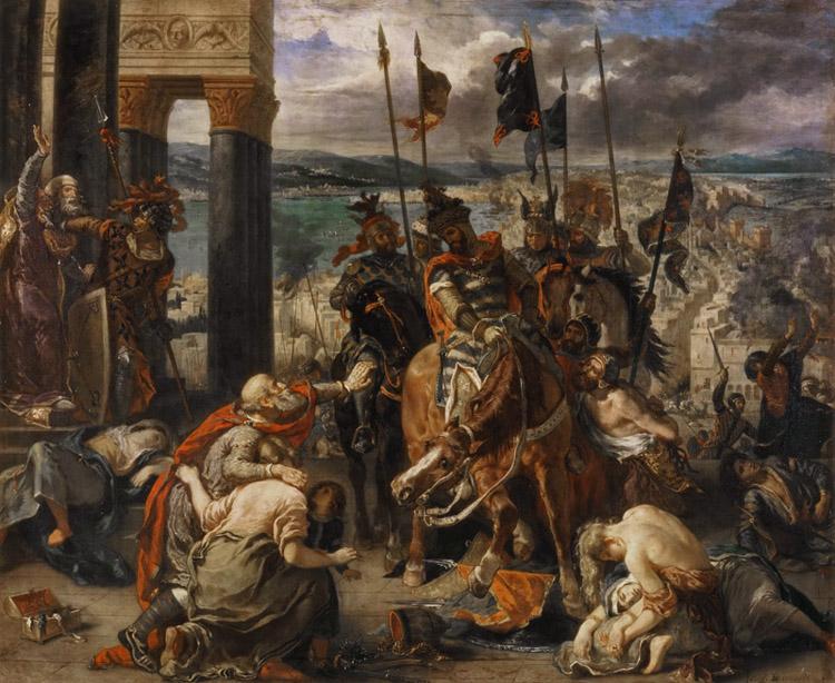 Entry of the Crusaders,Eugene Delacroix,60x50cm