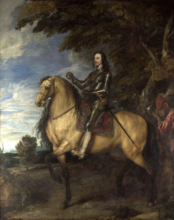 Equestrain Portrait of Charles I,Anthony Van Dyck,50x40cm