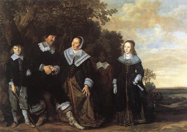 Family Group in a Landscape,Frans Hals,60x40cm