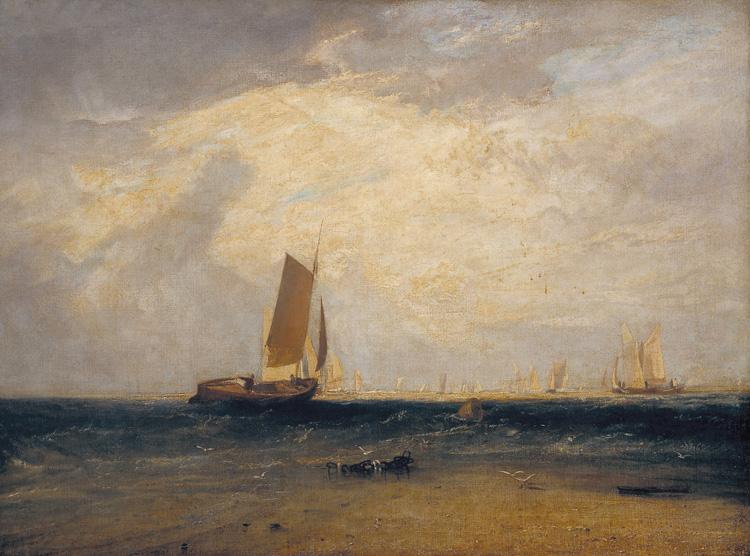 Fishing upon Blythe-sand,Joseph Mallord William Turner,50x40cm