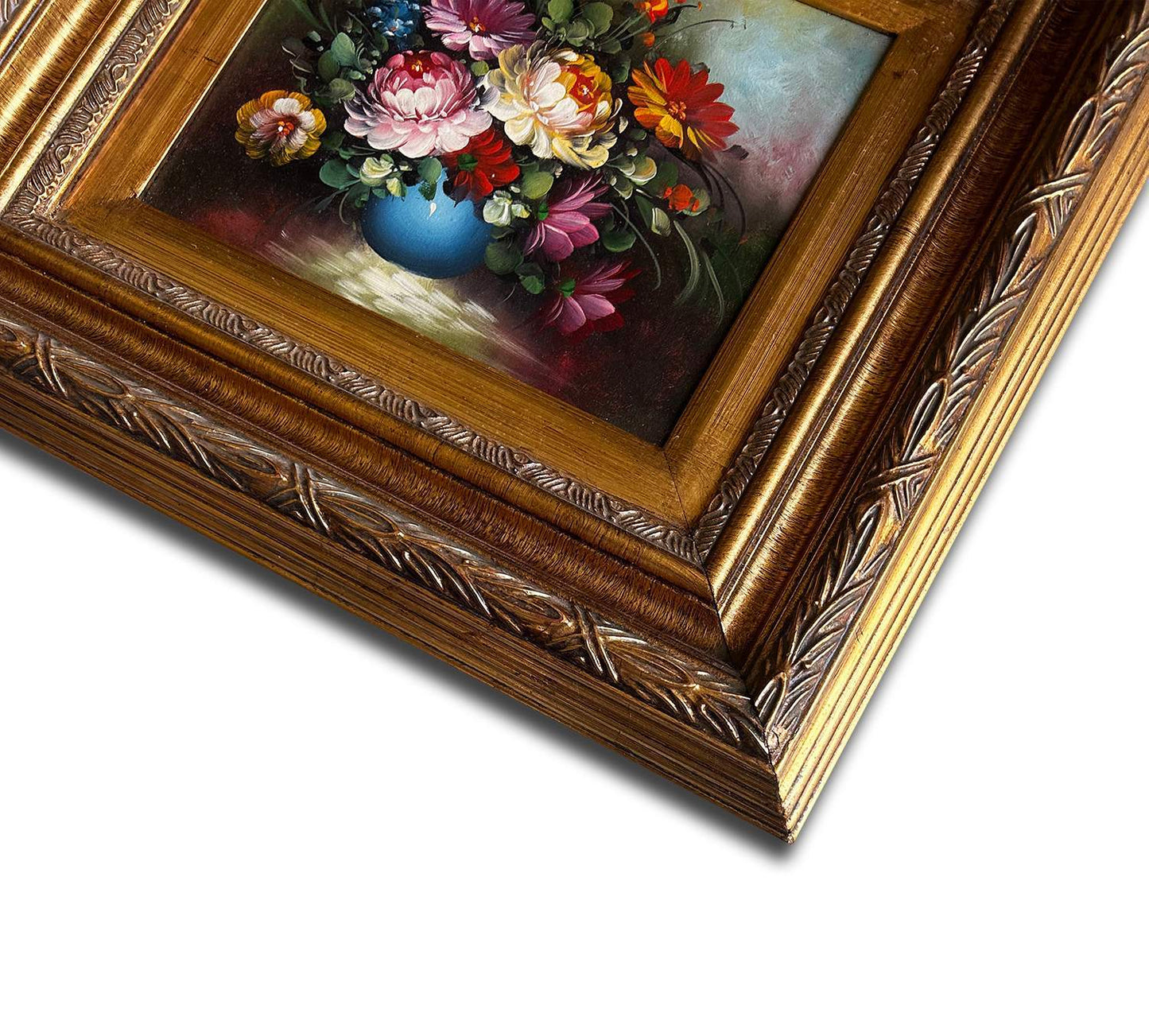 Floral flowers, hand-painted oil painting 41x46 cm eller 16x18 ins
