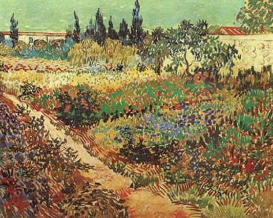 Flowering Garden with Path,Vincent Van Gogh,60x50cm