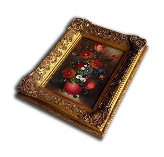Flowers, hand-painted 20x25 cm eller 8x10 ins