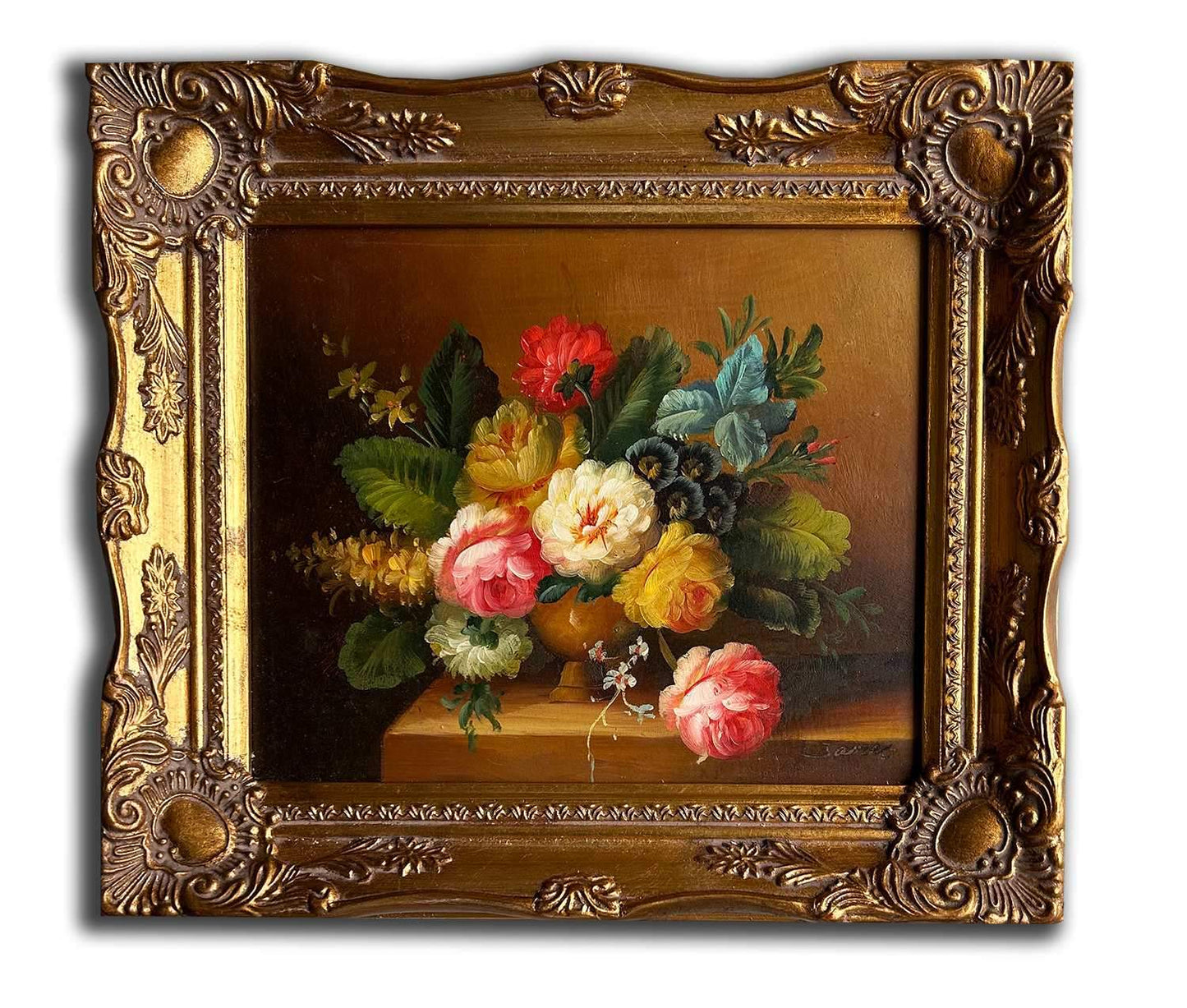 Flowers, hand-painted 28x33 cm eller 11x13 ins