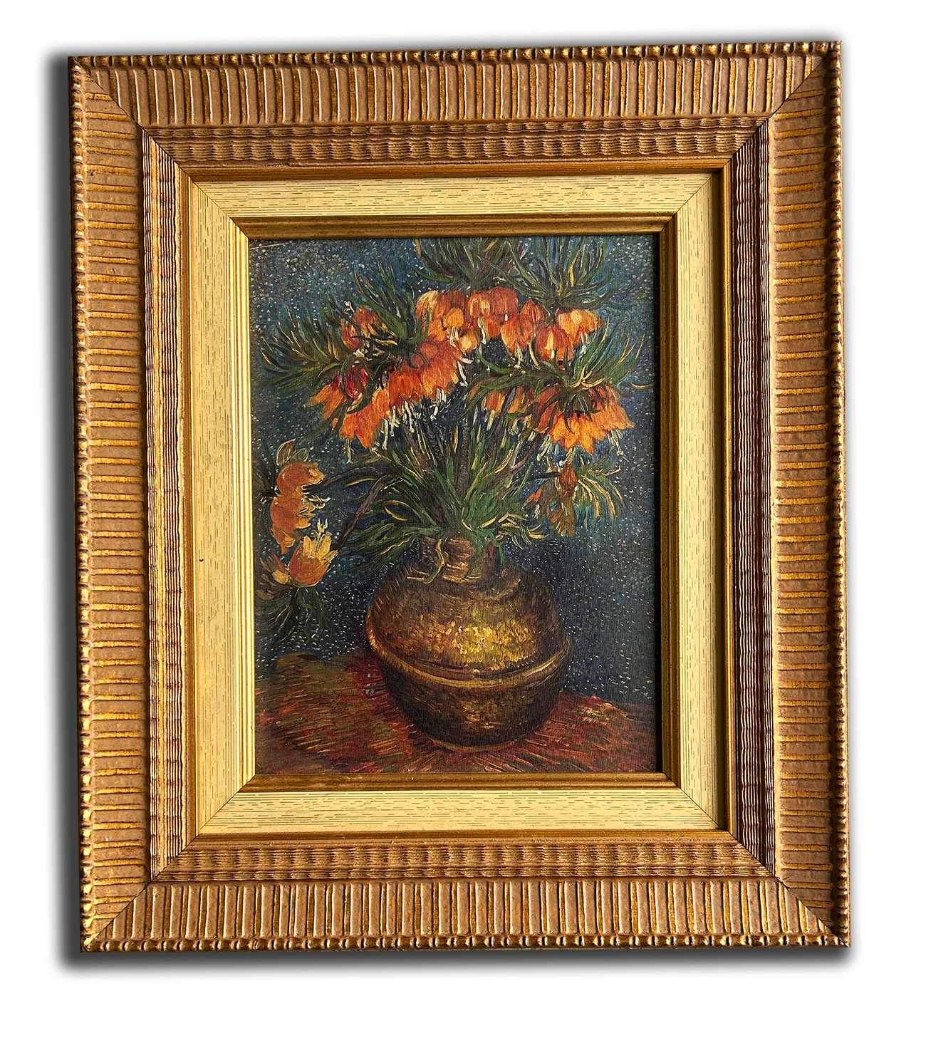 Flowers in Copper Vase By Van Gogh 37x42 cm eller 15x17 ins
