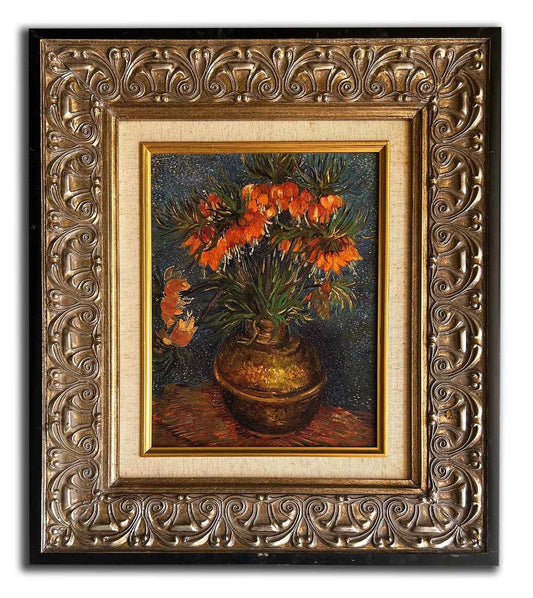 Flowers in Copper Vase By Van Gogh 39x45 cm eller 16x18 ins