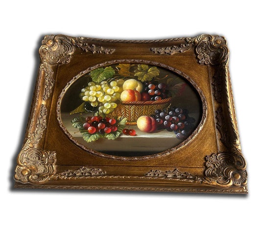 Fruits, hand-painted oil painting with frame, 43x53 cm or 17x21 ins