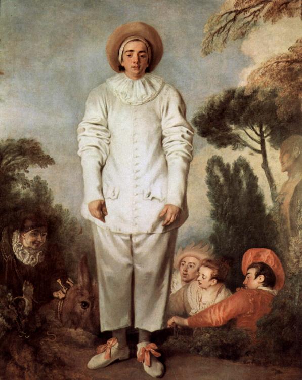 Gilles or Pierrot,Jean-Antoine Watteau,50x40cm