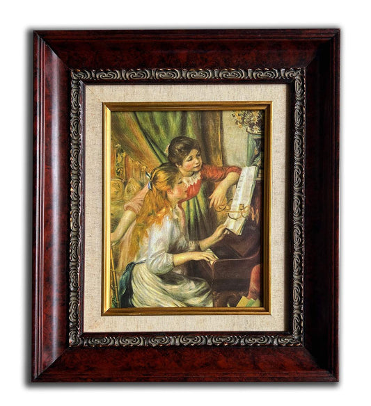 Girls at the Piano efter Pierre Renoir, 35x40 cm eller 14x16 ins