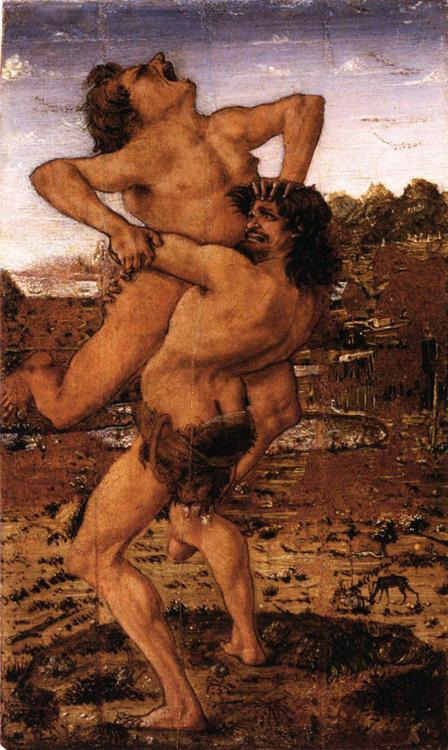Hercules and Antaeus,Andrea del Castagno,60x40cm