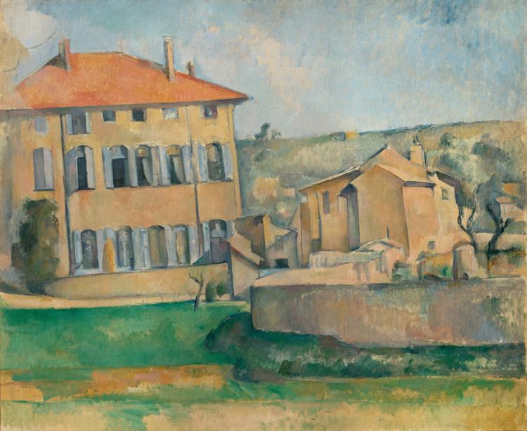 House and Farm at jas de Bouffan,Paul Cezanne,60x73cm