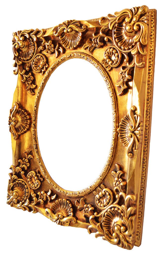 Inner size 28x39 cm, golden frame