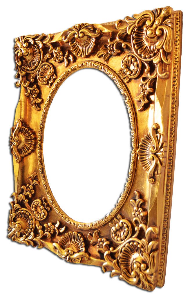 Inner size 28x39 cm, golden frame