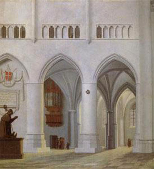 Interior of the Church of St Bavon at Haarlem,Pieter Jansz Saenredam