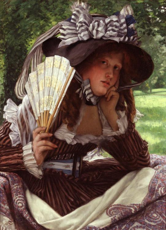 Jeune Femme en Bateau,James Tissot,50.2x64.8cm