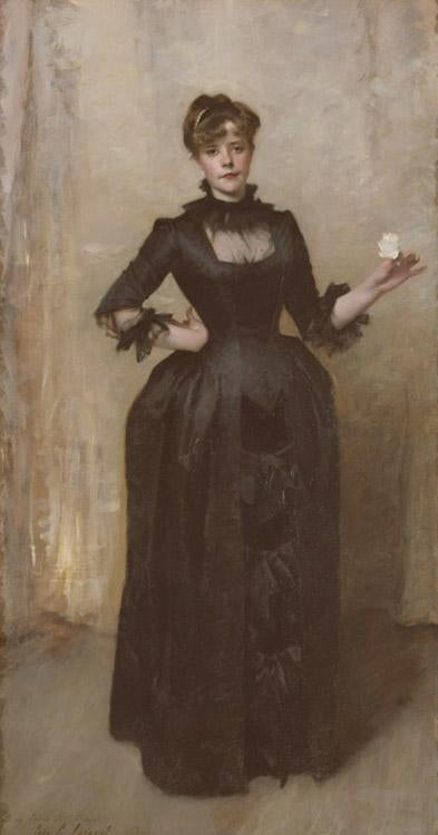 Lady With the Rose,John Singer Sargent,80x40cm