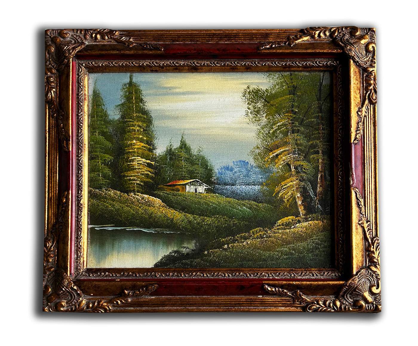 Landscape, hand-painted 28x33 cm eller 11x13 ins