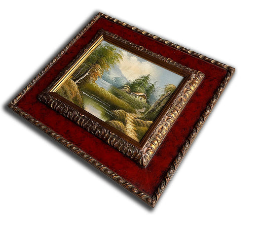 Landscape, hand-painted 36x41 cm eller 14x16 ins