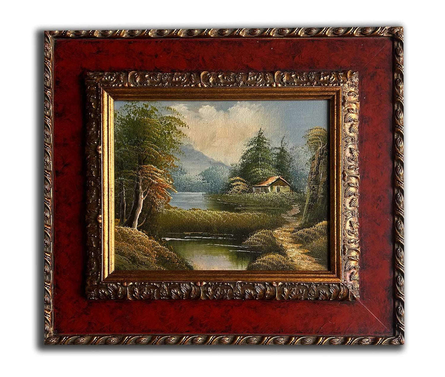Landscape, hand-painted 36x41 cm eller 14x16 ins