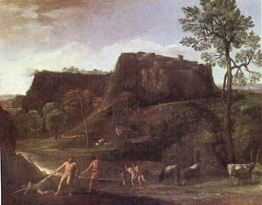 Landscape with Hercules and Achelous,Domenichino,60x50cm