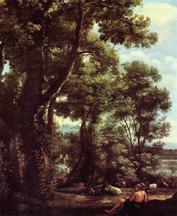 Landscape with a Goatherd,Claude Lorrain,52x41cm