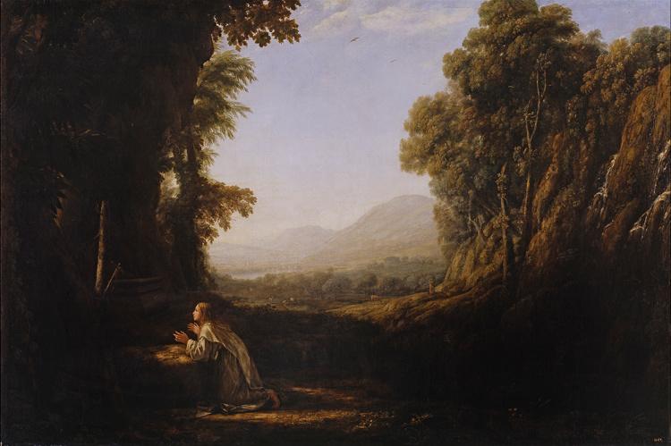 Landscape with a the Penitent Magdalen,Claude Lorrain,60x40cm