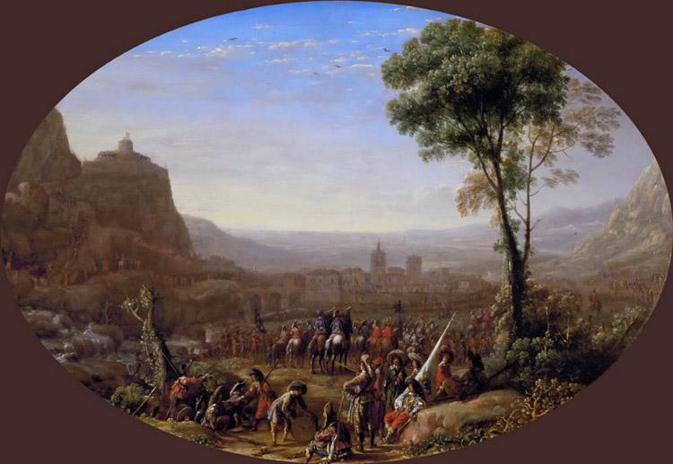 Le Pas de Suze force par Louis XIII,Claude Lorrain,60x40cm