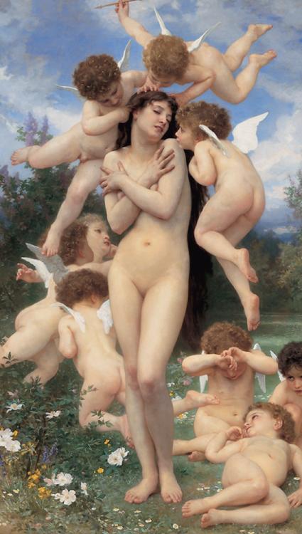 Le pintemps,Adolphe William Bouguereau,80x40cm