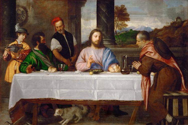 Le souper a Emmaus,Titian,50x40cm