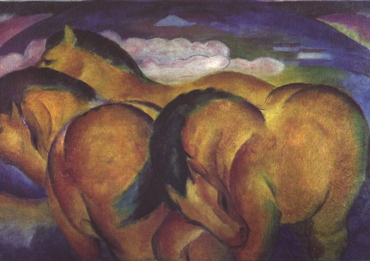 Little Yellow Horses,Franz Marc,60x40cm