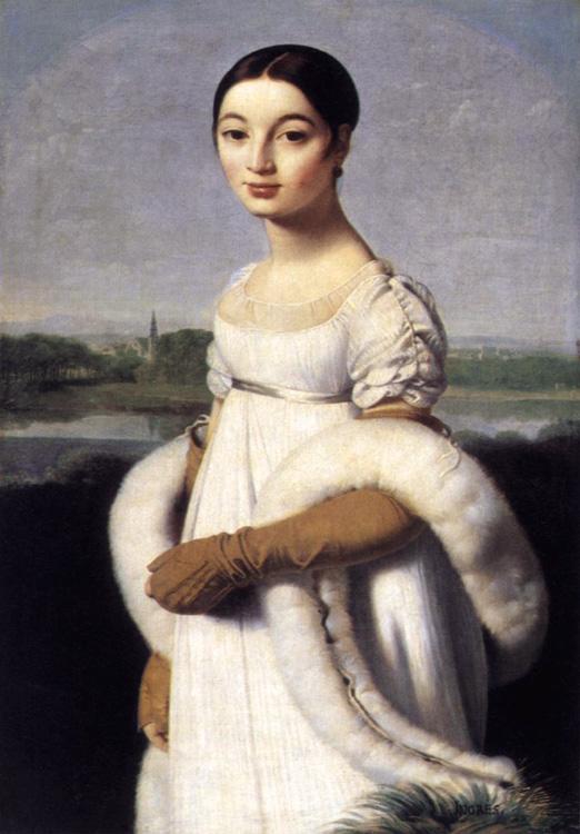 Mademoiselle Riviere,Jean-Auguste Dominique Ingres,60x40cm