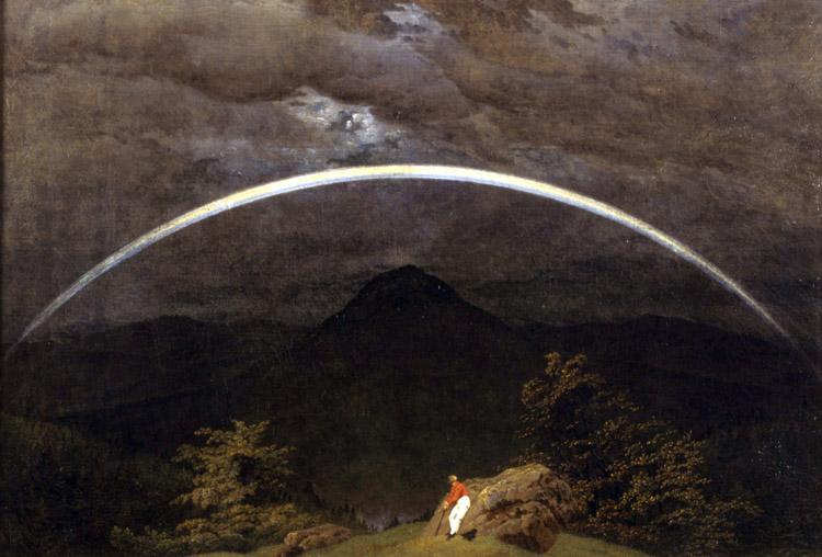 Mountain Landscape with Rainbow,Caspar David Friedrich,60x40cm