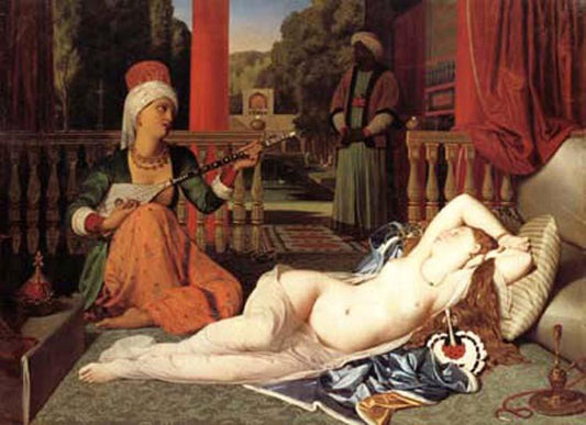 Oadlisque with Female Slave,Jean Auguste Dominique Ingres