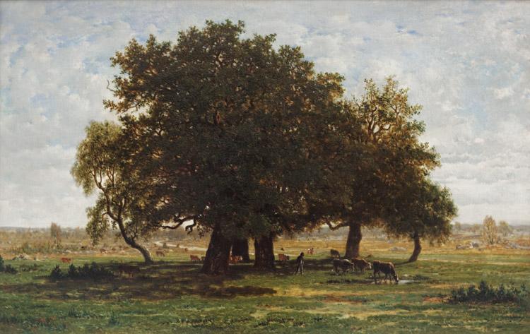Oak Trees near Apremont,Theodore Rousseau,60x38cm