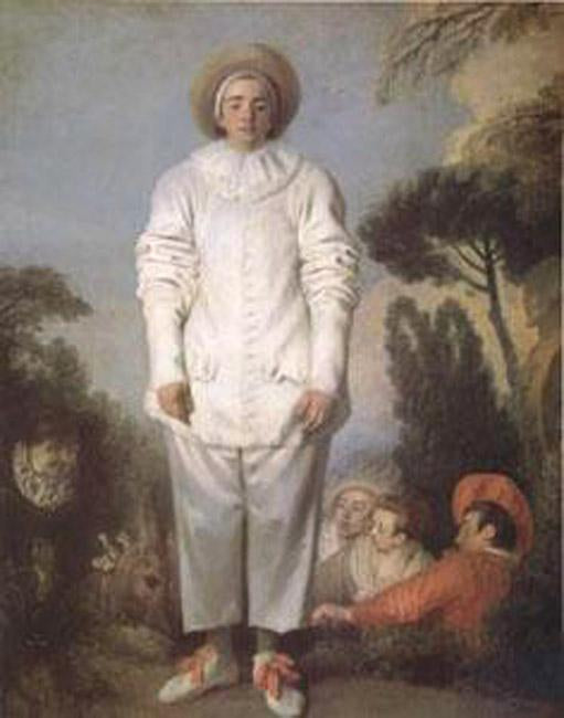 Pierrot also Known as Gilles,Jean-Antoine Watteau,50x40cm