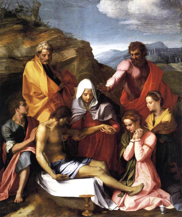 Pieta with Saints,Andrea del Sarto,60x50cm