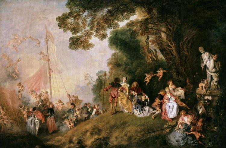 Pilgrimage to Cythera,Jean-Antoine Watteau,60x40cm