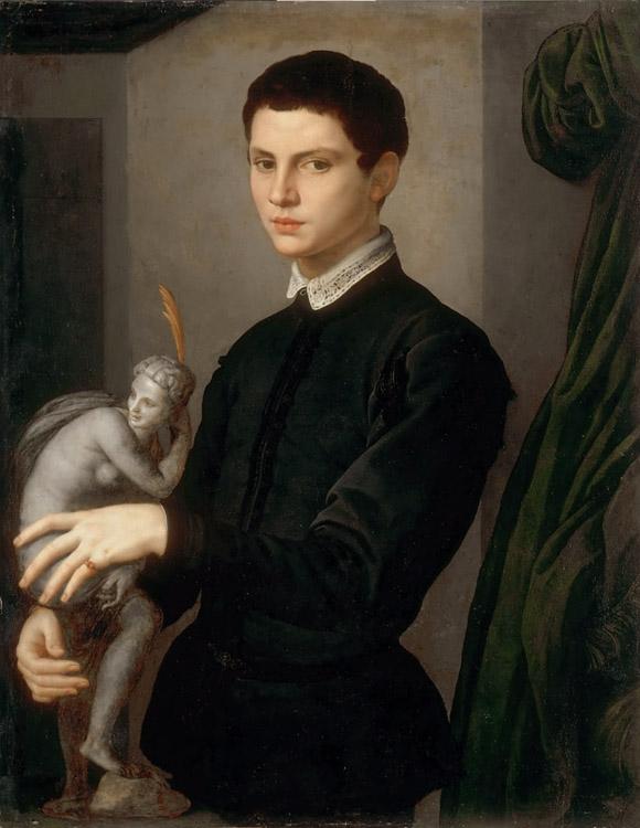 Portrait d'un sculpteur on d'un jeune,Agnolo Bronzino,50x40cm