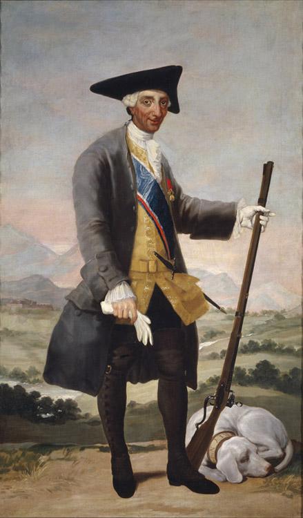 Portrait of Charles III in Huntin Costume,Francisco Goya,60x35cm