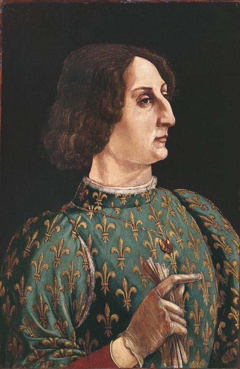 Portrait of Galeazzo Maria Sforza,Piero pollaiolo,60x40cm