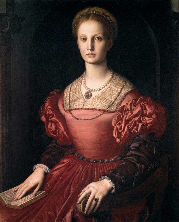 Portrait of Lucrezia Pucci Panciatichi,Agnolo Bronzino,50x40cm